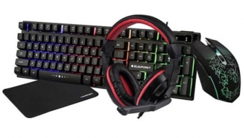 Pack Blaupunkt : Clavier + Souris + Micro-Casque - Tapis de Souris