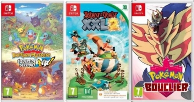 Pokémon Donjon Mystère + Pokémon Bouclier + Asterix XXL 2