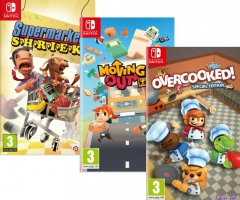 Pack 3 jeux : Overcooked! Special Edition + Supermarket Shriek + Moving Out 