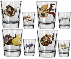 Lot de 4 verres à Shot - DC Bombshells