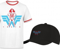 Lot Wonder Woman : T-Shirt (au choix) + Casquette