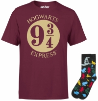 T-Shirt Harry Potter (Homme / Femme / Enfant) + 1 Paire de Chaussettes Harry Potter