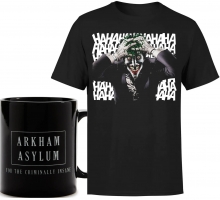 Lot Joker : Mug Arkham + T-Shirt HaHaHa