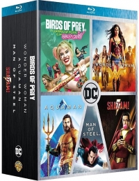 Coffret Blu-Ray - 5 Films : Birds of Prey et la Fantabuleuse Histoire de Harley Quinn + Shazam + Aquaman + Wonder Woman + Man of steel.