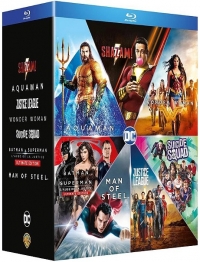 Coffret Blu-Ray - 7 Films : Man Of Steel + Batman Vs Superman + Suicide Squad + Wonder Woman + Justice League + Aquaman + Shazam