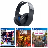 Micro-Casque sans Fil Sony - Edition Platinum + FIFA 21 + Doom Eternal + Far Cry New Dawn