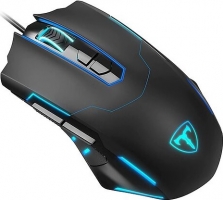  Souris USB PONVIT - 7200 dpi, Rétroéclairage LED, 5 Niveaux DPI Réglables, 7 Boutons