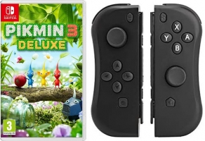 Paire de manettes - Under Control iiCon (Noire ou Violette) + Pikmin 3 Deluxe