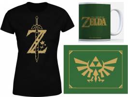 Lot Zelda : T-Shirt (Homme ou Femme) + Tasse + Planche à découper