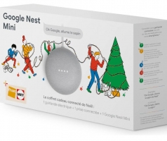 Pack Google Nest Mini + 1 Prise connectée OnEarz + 1 Guirlande électrique