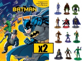 Batman - Coffret avec 12 figurines et 1 tapis de jeu (2 exemplaires)