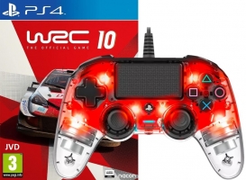 Manette pour PS4 - Nacon Rouge Lumineuse - Filaire + WRC 10