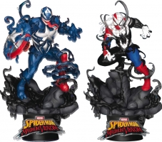 Figurine D-Stage 16cm - Venom Captain America ou Venom Spider Man - Edition Limitée 