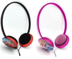 Casque audio enfant Disney Cars Noir et Rouge ou Princess Rose