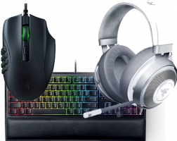 Bundle : Clavier Razer Ornata V2 + Souris Naga X + Casque Kraken (Mercury)