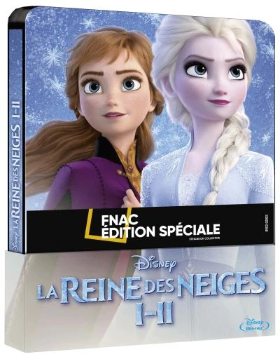 Coffret Blu-Ray : La Reine des Neiges 1 & 2 - Edition Steelbook