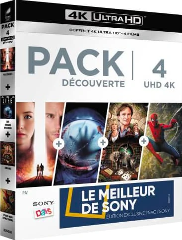  Coffret 4K Ultra HD : Spiderman : Homecoming + Passengers + Jumanji + Life