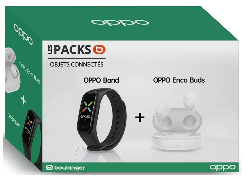 Bracelet Connecté - OPPO Band + Écouteurs Bluetooth - OPPO Enco Buds