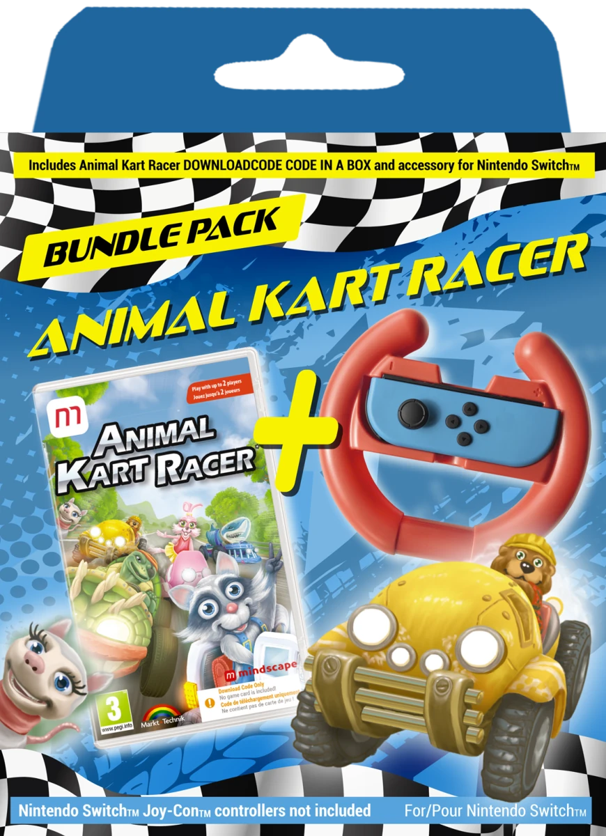 Animal Kart Racer + Volant pour Joy-Con