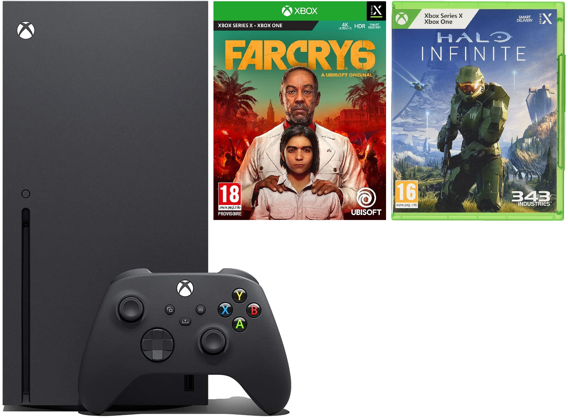 Console Microsoft Xbox Series X - 1To + Far Cry 6 + Halo Infinite