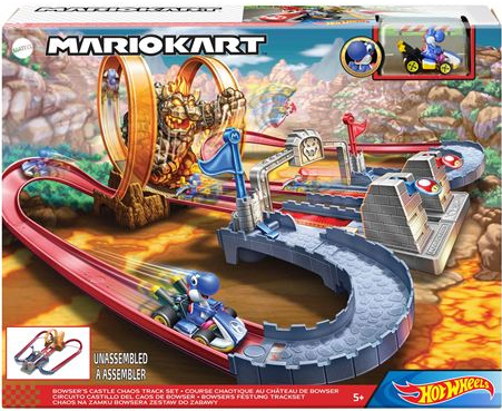 Coffret Hot Wheels Course Chaotique au Château de Bowser Mario Kart