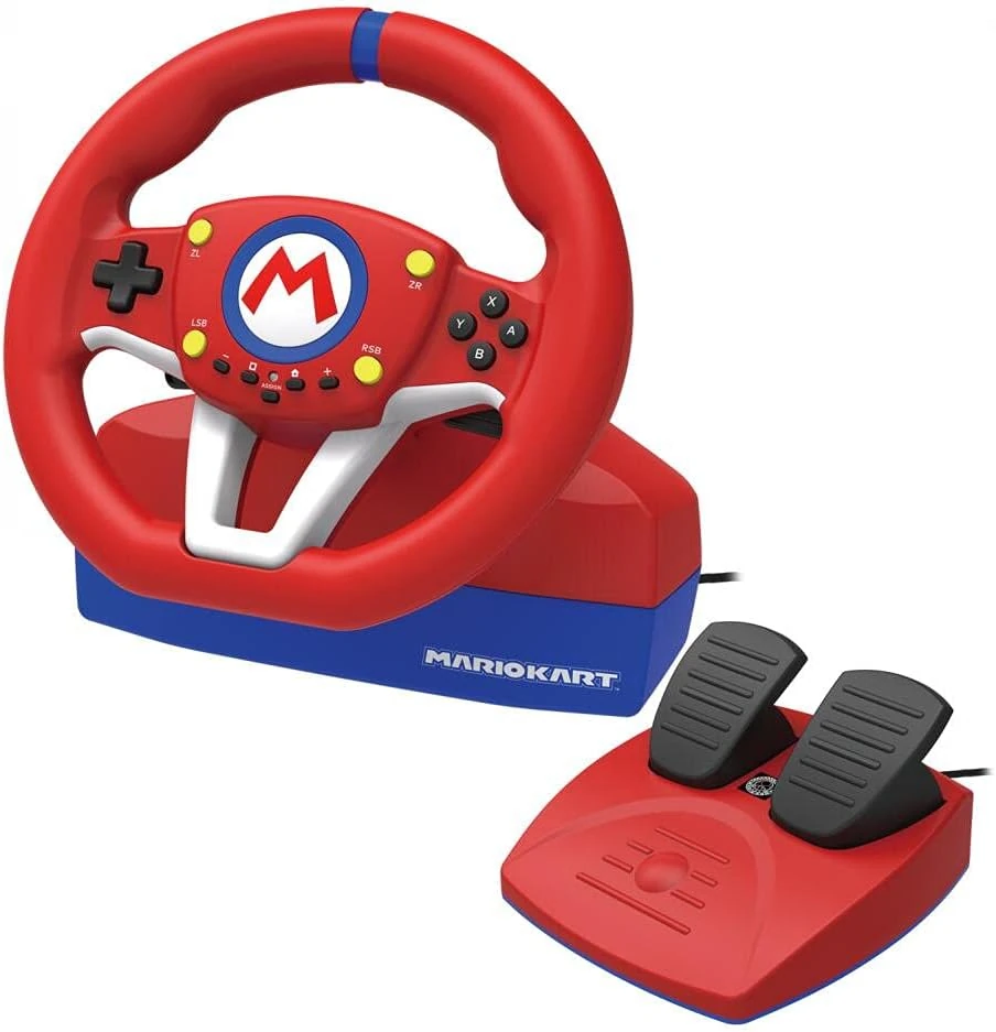 Volant + Pédalier Hori - Mario Kart Pro Mini + 2,25€ Offerts