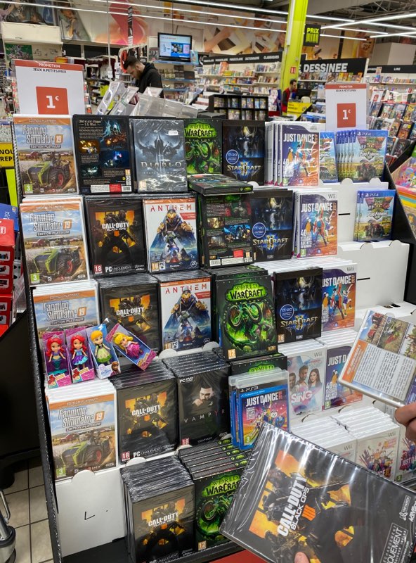 Déstockage jeux à 1 € Auchan Illkirch